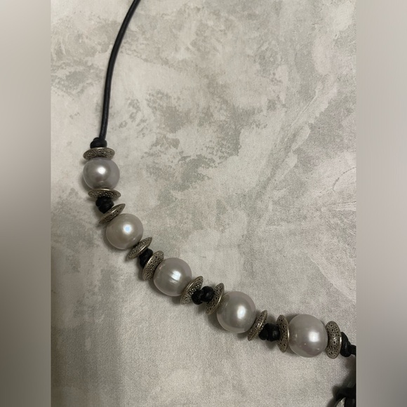 Handmade Pearl & Rope Necklace - NWT - Picture 2 of 5